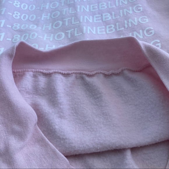 Drake 1-800-Hotline Bling Pink Crewneck Sweater - Picture 5 of 7